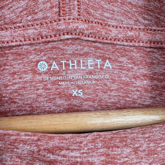 Athleta Uptempo Long Sleeve Hoodie in Cameo Peach Sz XS, UPF 50+ Workout Gym - Picture 9 of 11
